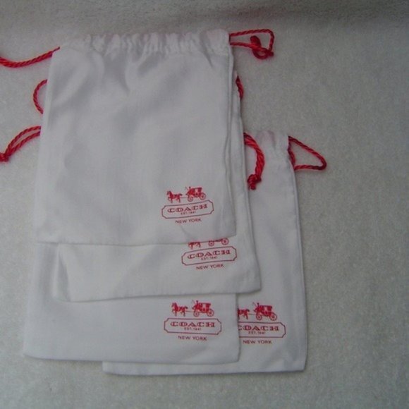 NEW AUTHENTIC COACH 4 WHITE SMALL SATIN COACH BAGS… - Picture 1 of 7